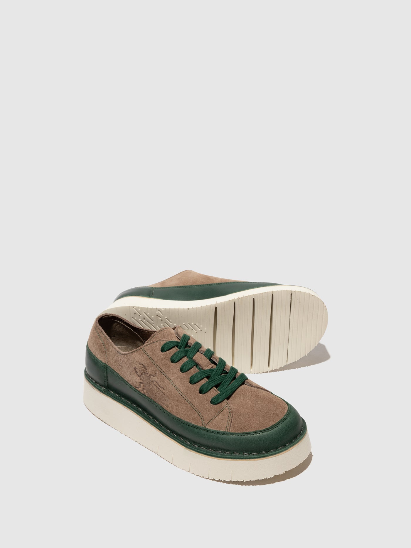 Petrol/Stone Fly London Lace-up Men's Sneakers | 694235FLC