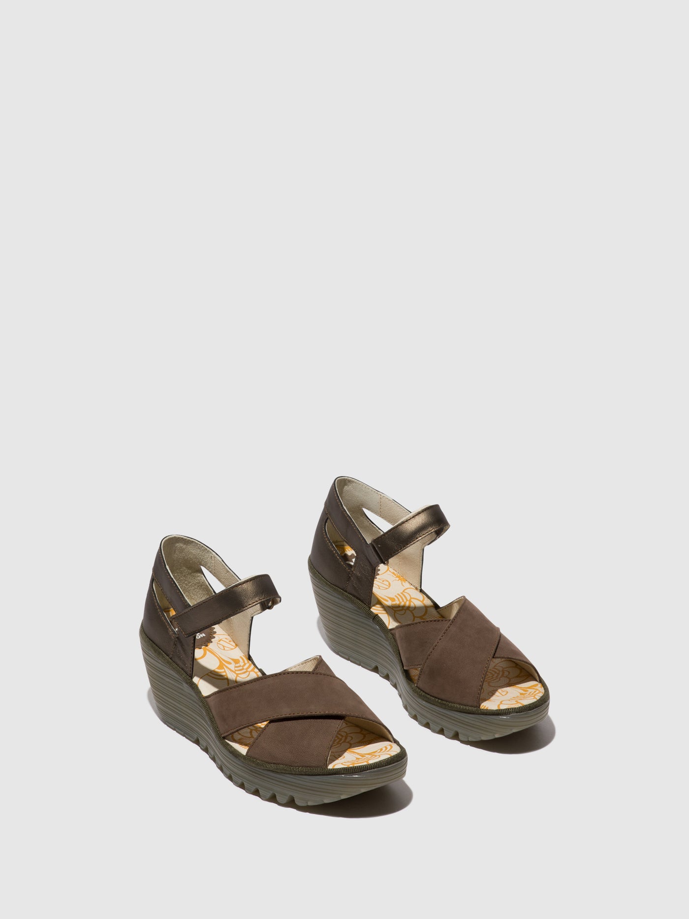 Pewter Fly London Ankle Strap Sandals Women's Sandals | 592086HBY
