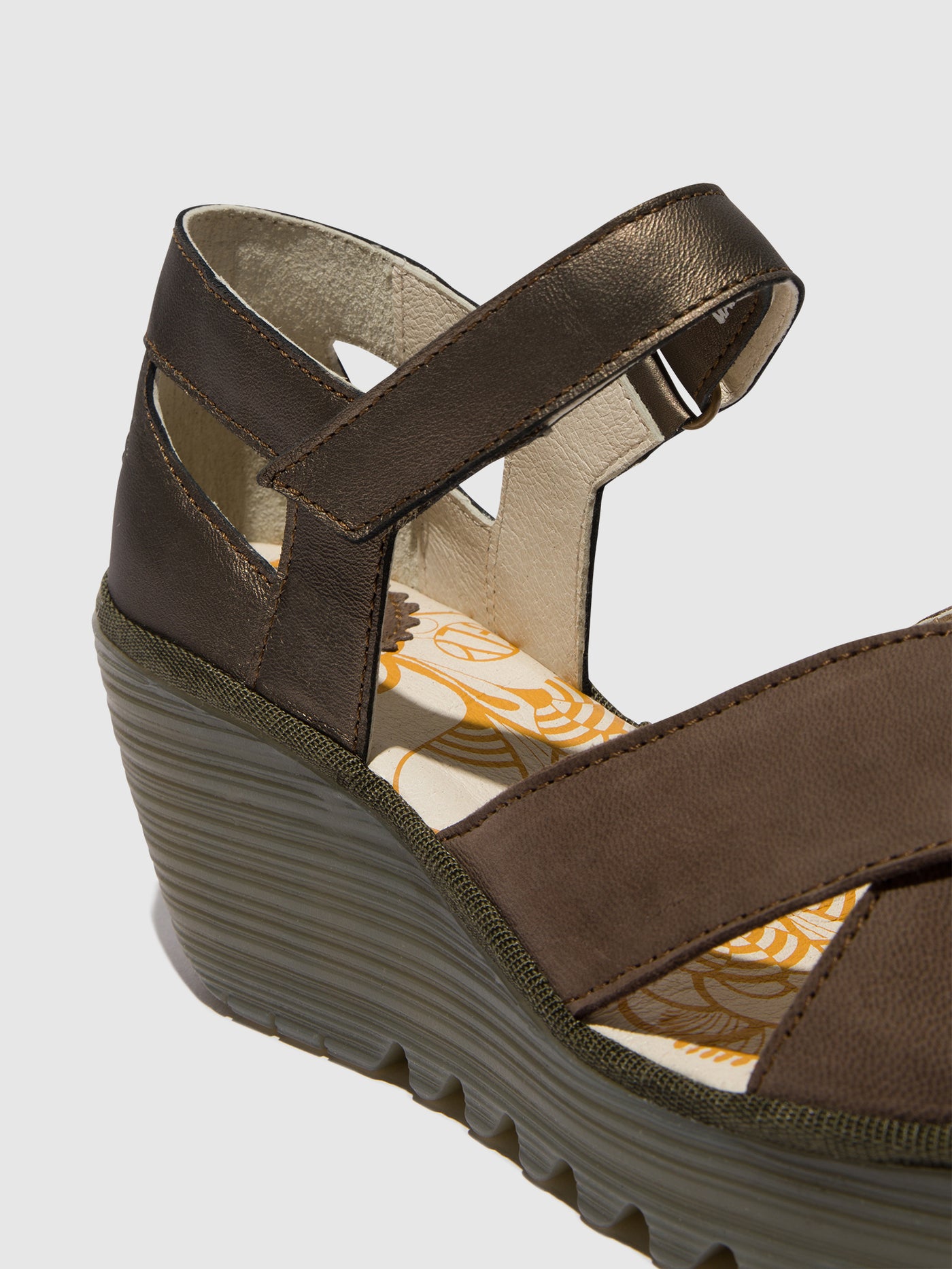 Pewter Fly London Ankle Strap Sandals Women's Sandals | 592086HBY