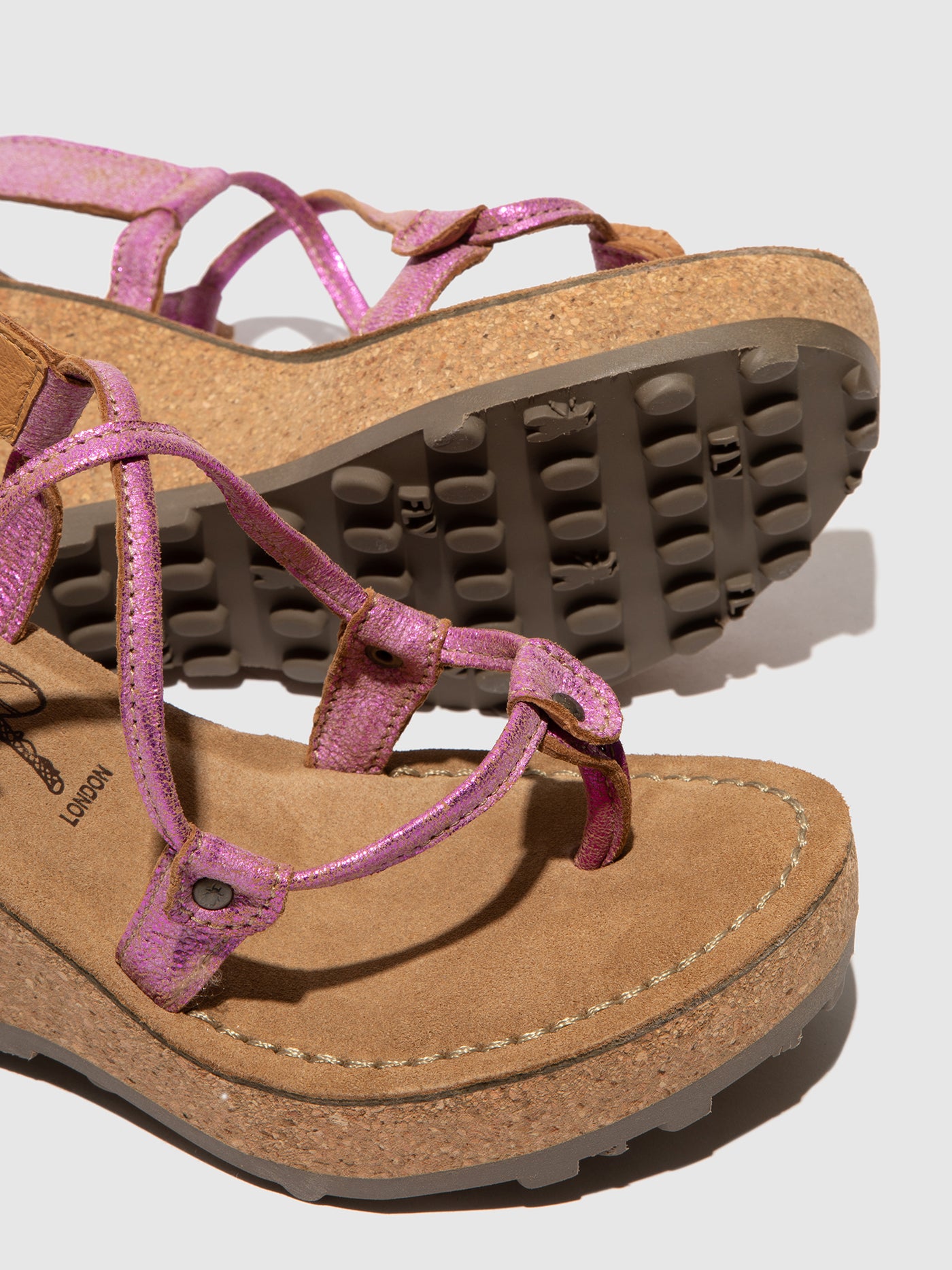 Pink Fly London T-Strap Sandals Women's Sandals | 941762GWT