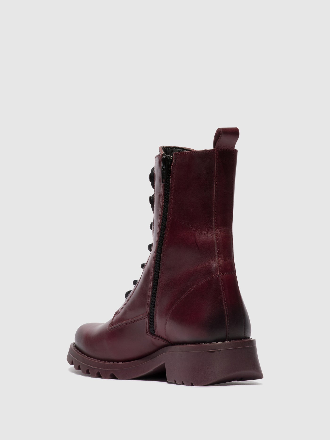 Purple (Purple Sole) Fly London Lace-up Boots Women's Ankle Boots | 795802JML