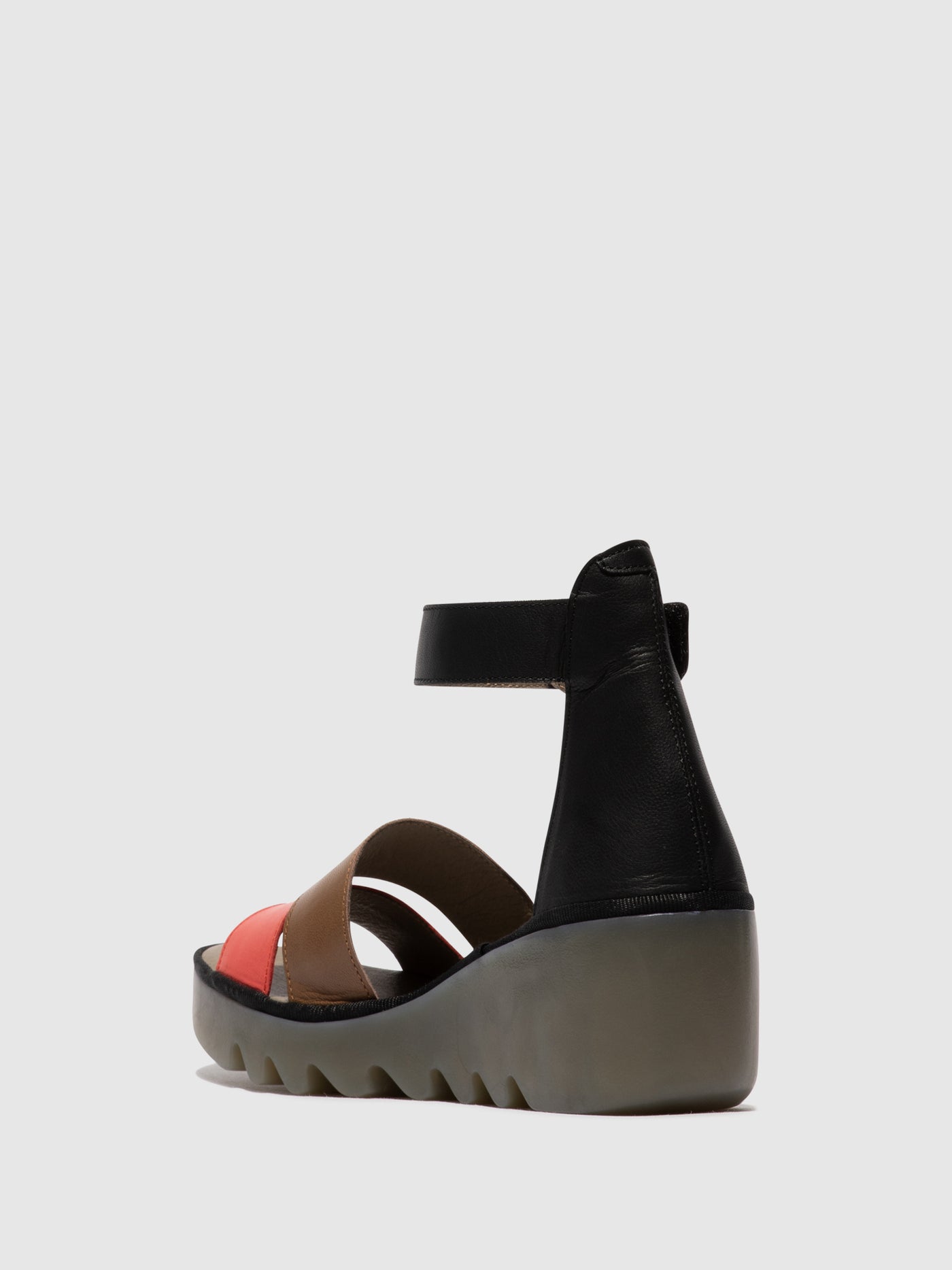 Raspberry/Ground/Black Fly London Strappy Sandals Women's Sandals | 510346GQR