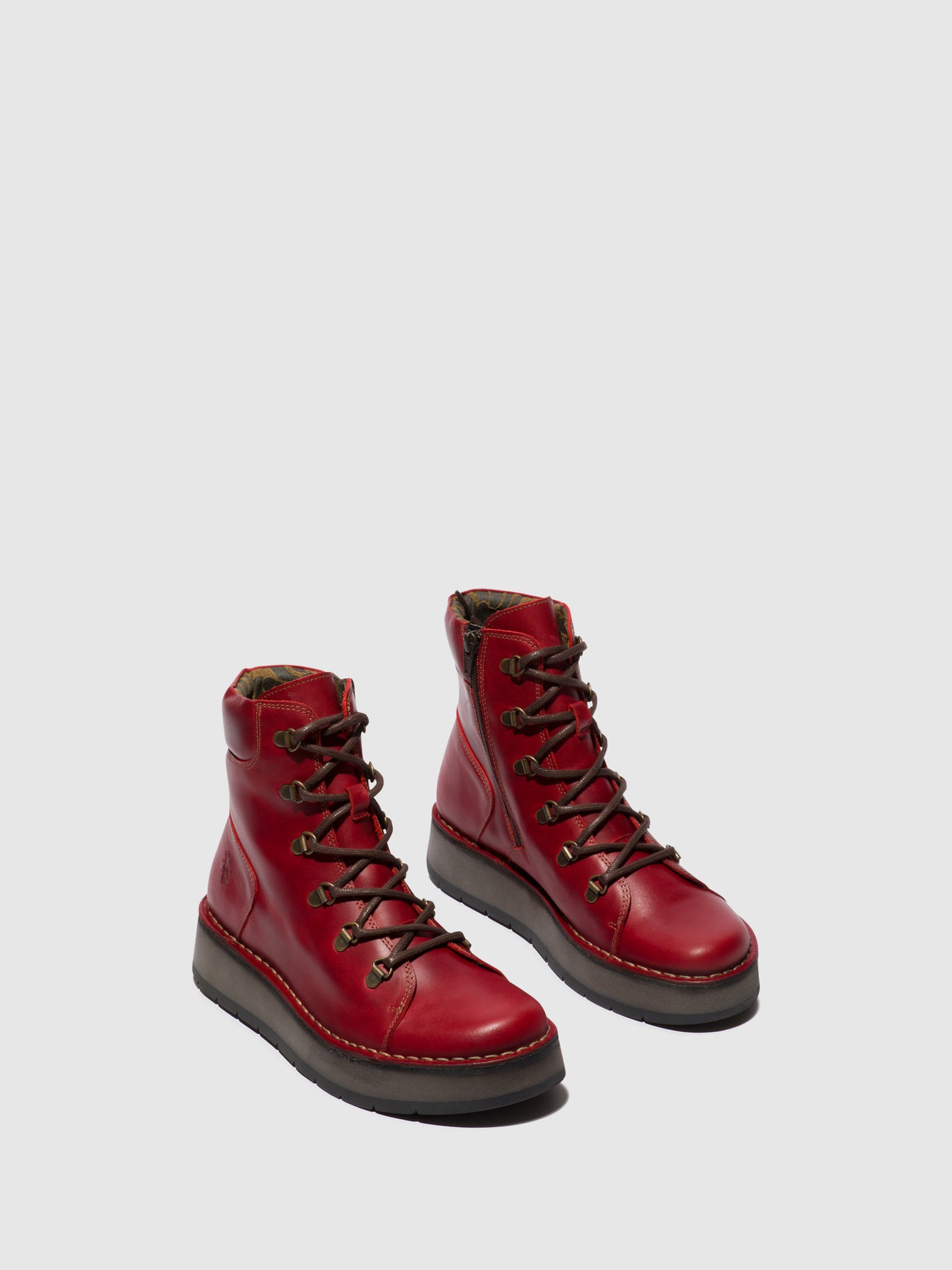 Red Fly London Lace-up Boots Women's Ankle Boots | 120397JTB