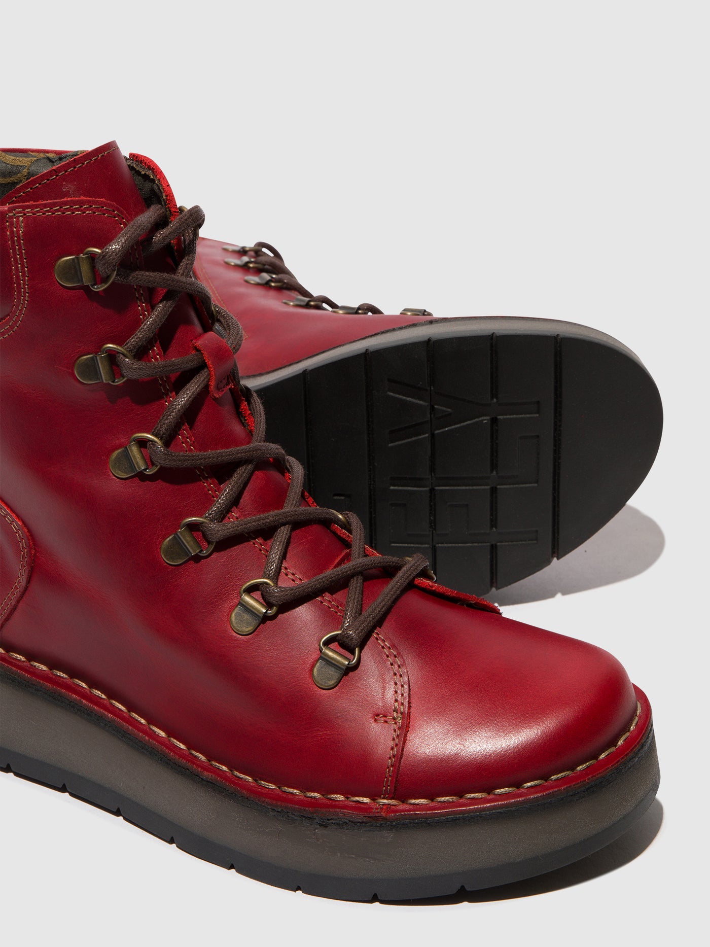 Red Fly London Lace-up Boots Women's Ankle Boots | 120397JTB
