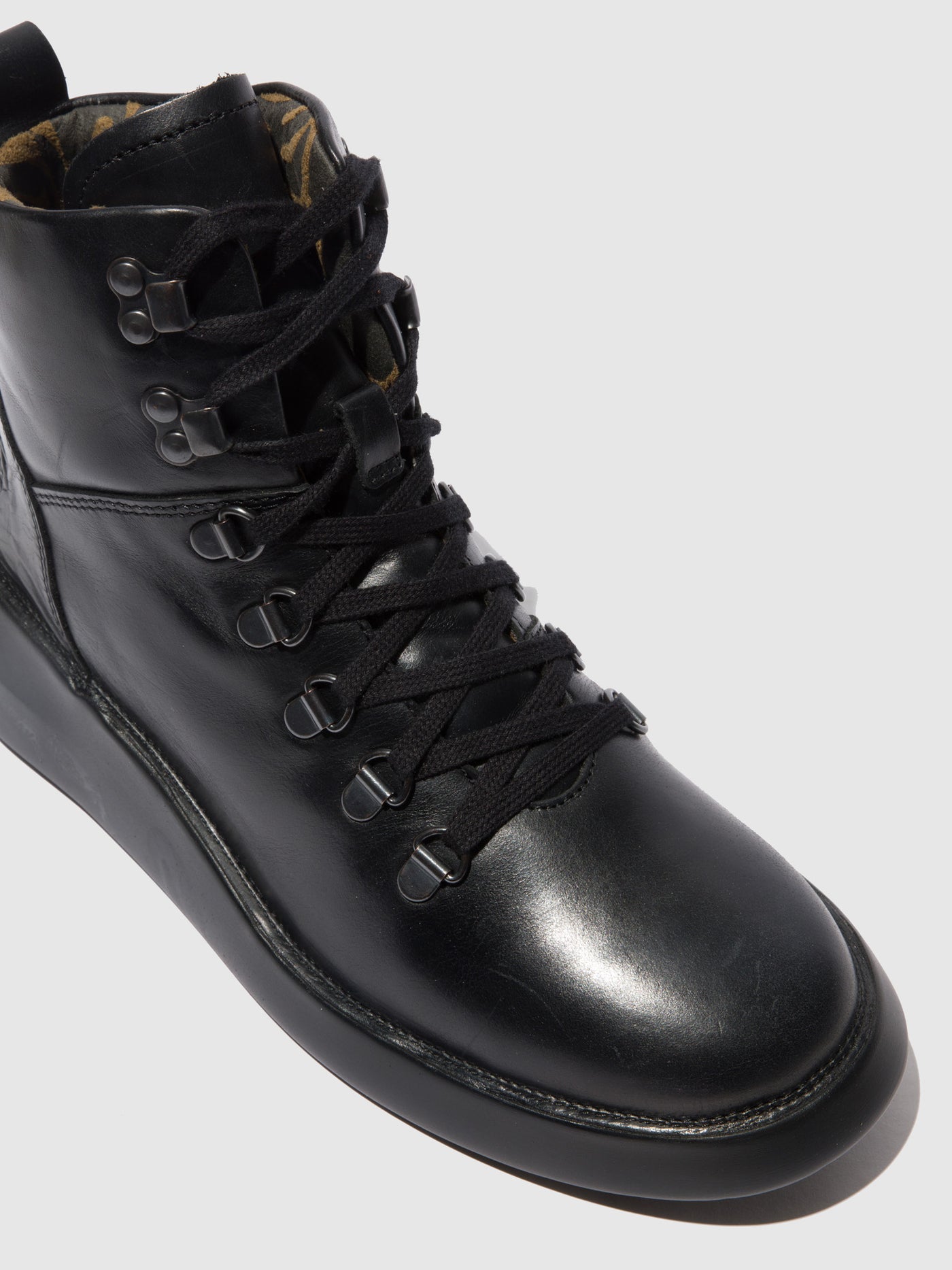 Rug Black Fly London Lace-up Boots Women's Ankle Boots | 071429ECW