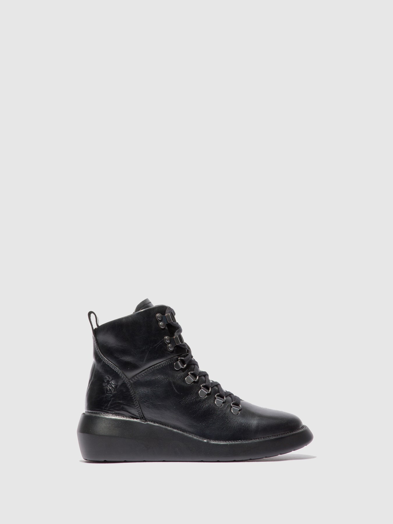 Rug Black Fly London Lace-up Boots Women\'s Ankle Boots | 071429ECW