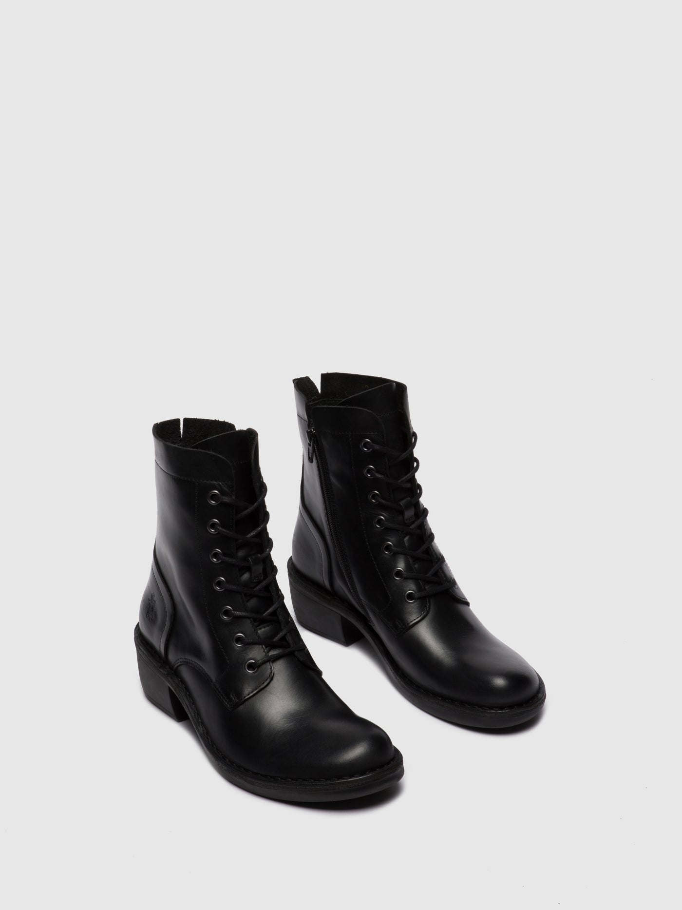 Rug Black Fly London Lace-up Boots Women's Ankle Boots | 780293MEG