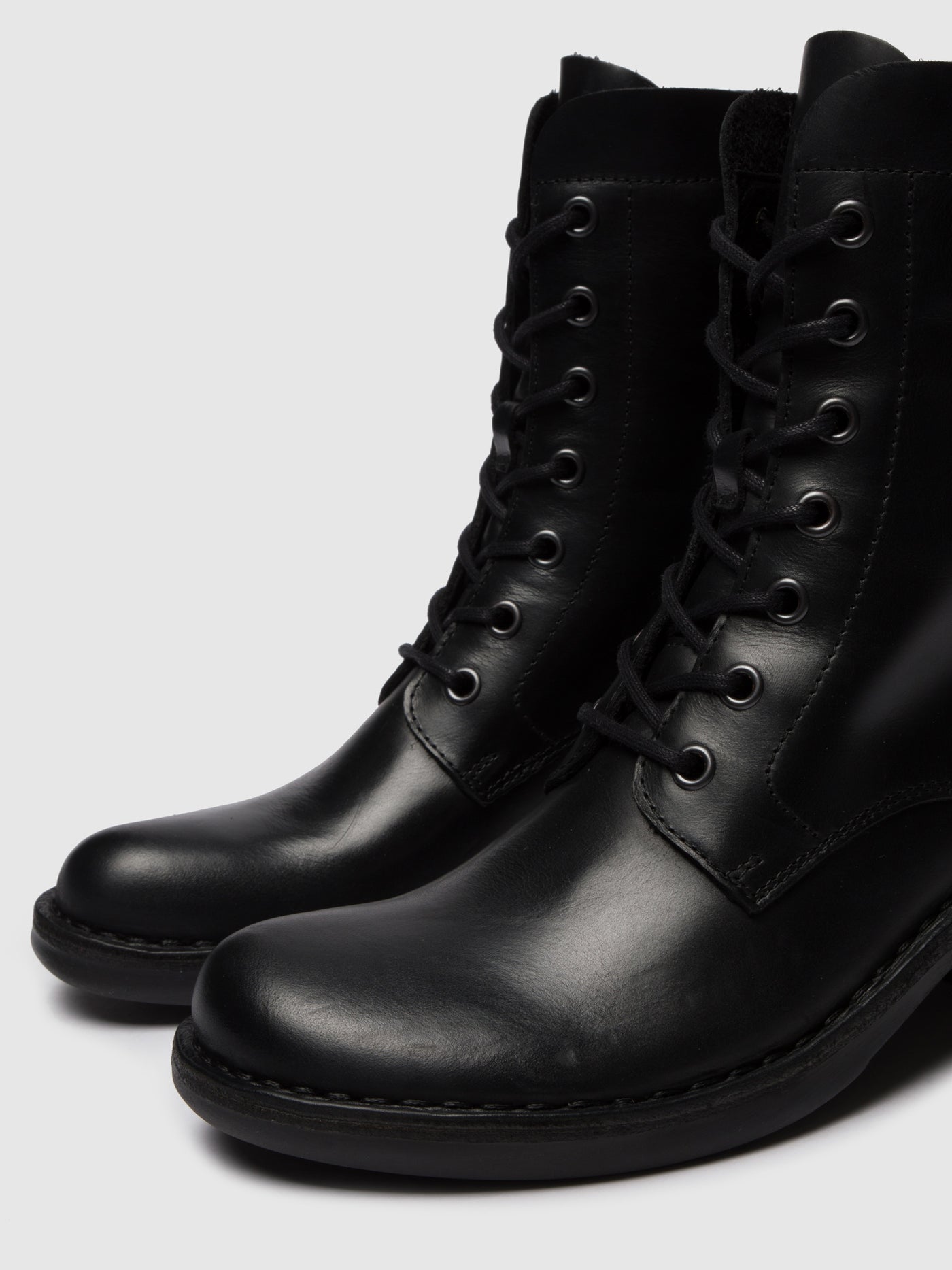 Rug Black Fly London Lace-up Boots Women's Ankle Boots | 780293MEG