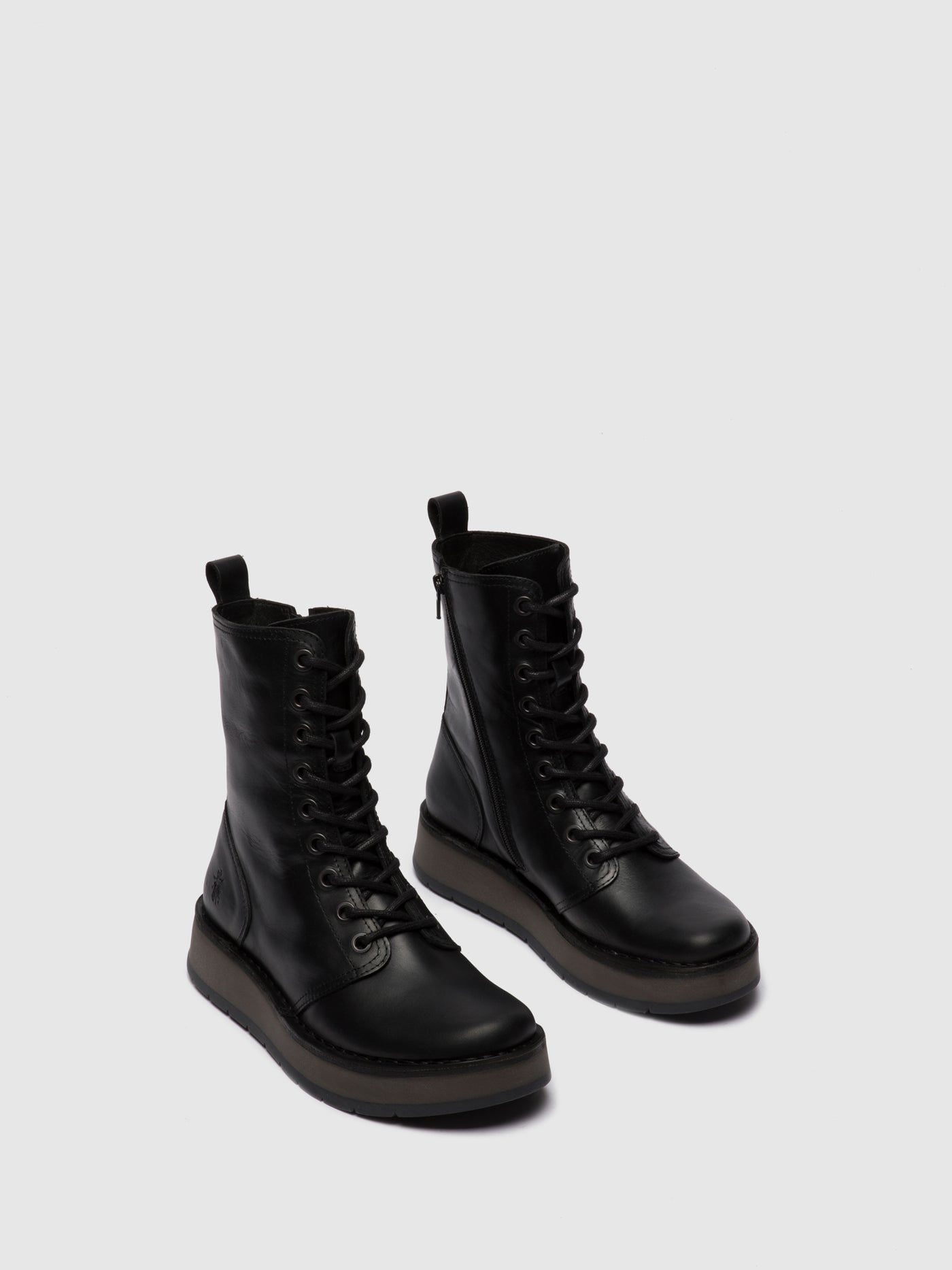 Rug Black Fly London Lace-up Boots Women's Ankle Boots | 983604PQL