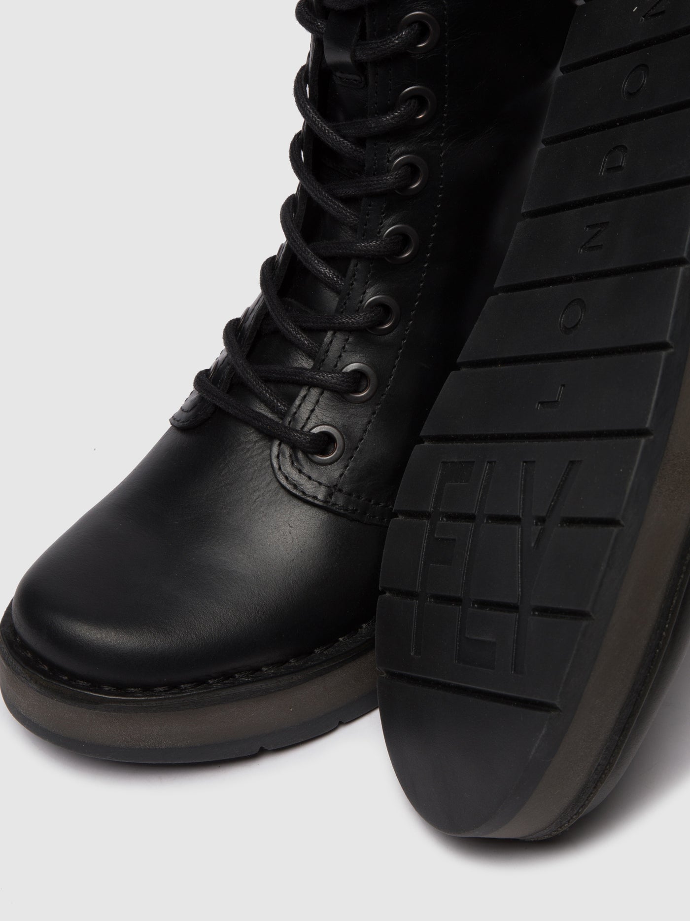 Rug Black Fly London Lace-up Boots Women's Ankle Boots | 983604PQL