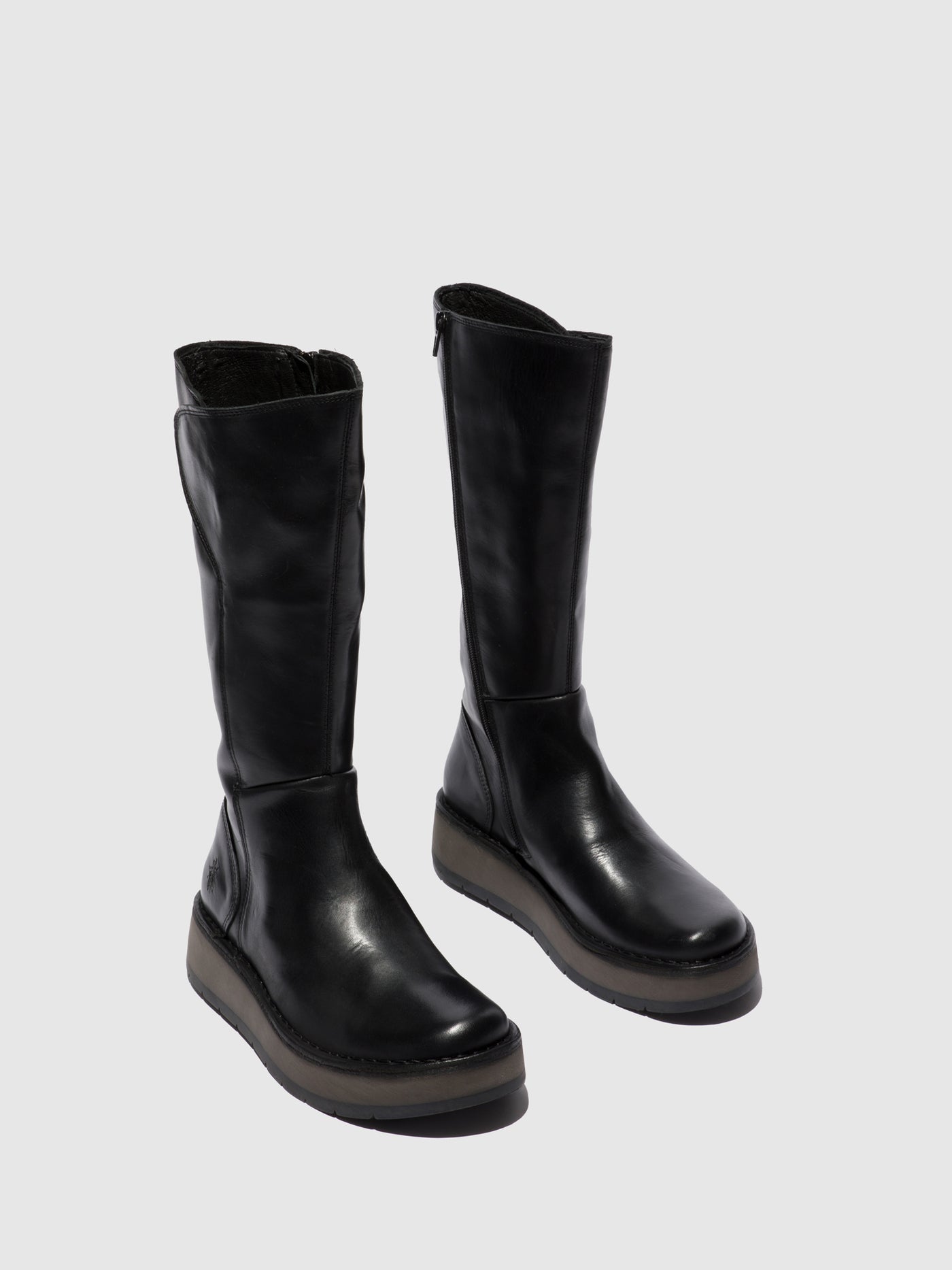Rug Black Fly London Zip Up Boots Women's Boots | 891356MST