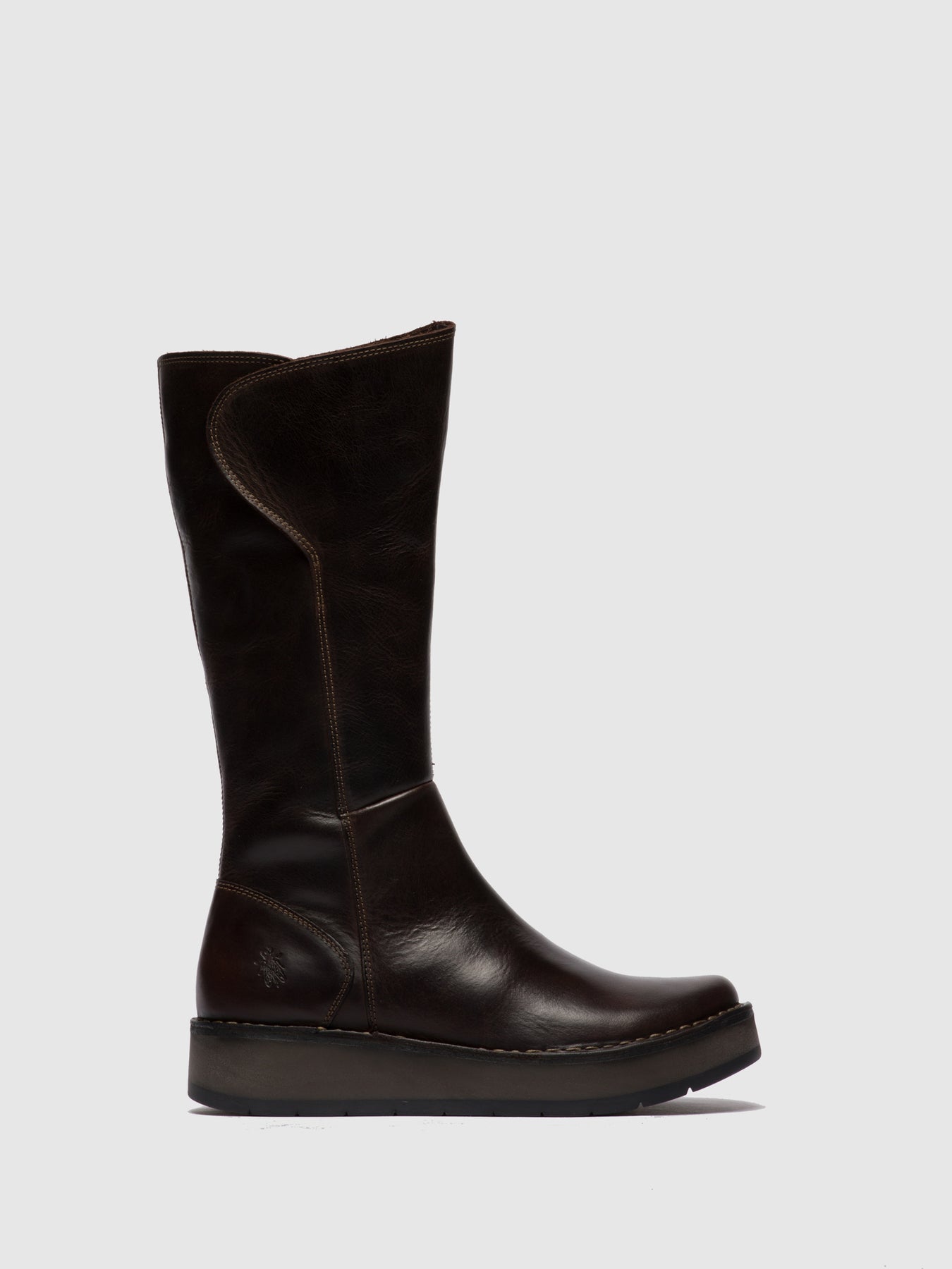 Rug Dark Brown Fly London Zip Up Boots Women\'s Boots | 413608BTC