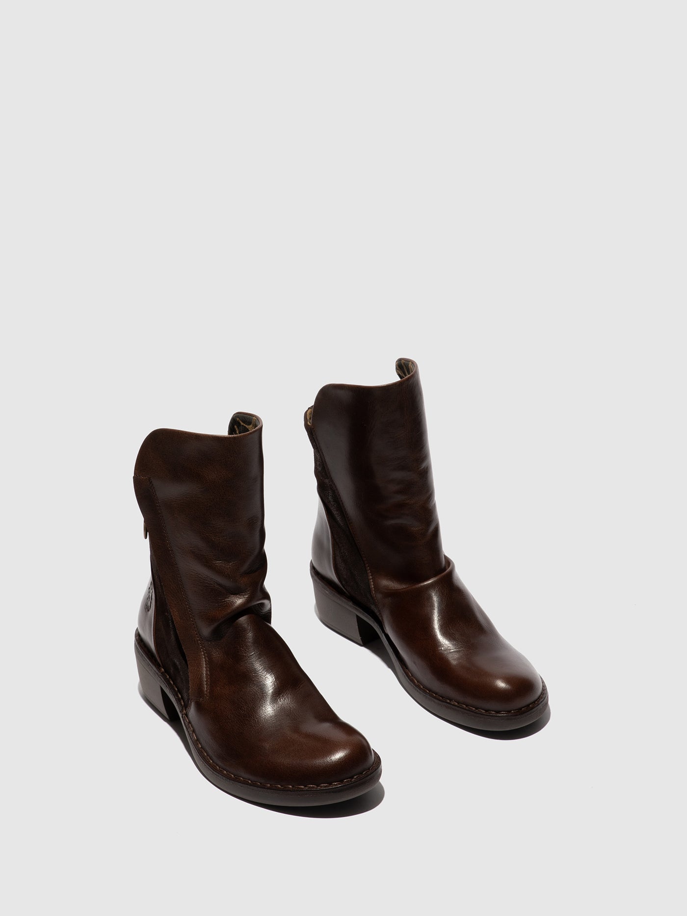 Rug/Oilsuede Dk Brown/Expresso Fly London Zip Up Boots Women's Ankle Boots | 784320ZVF