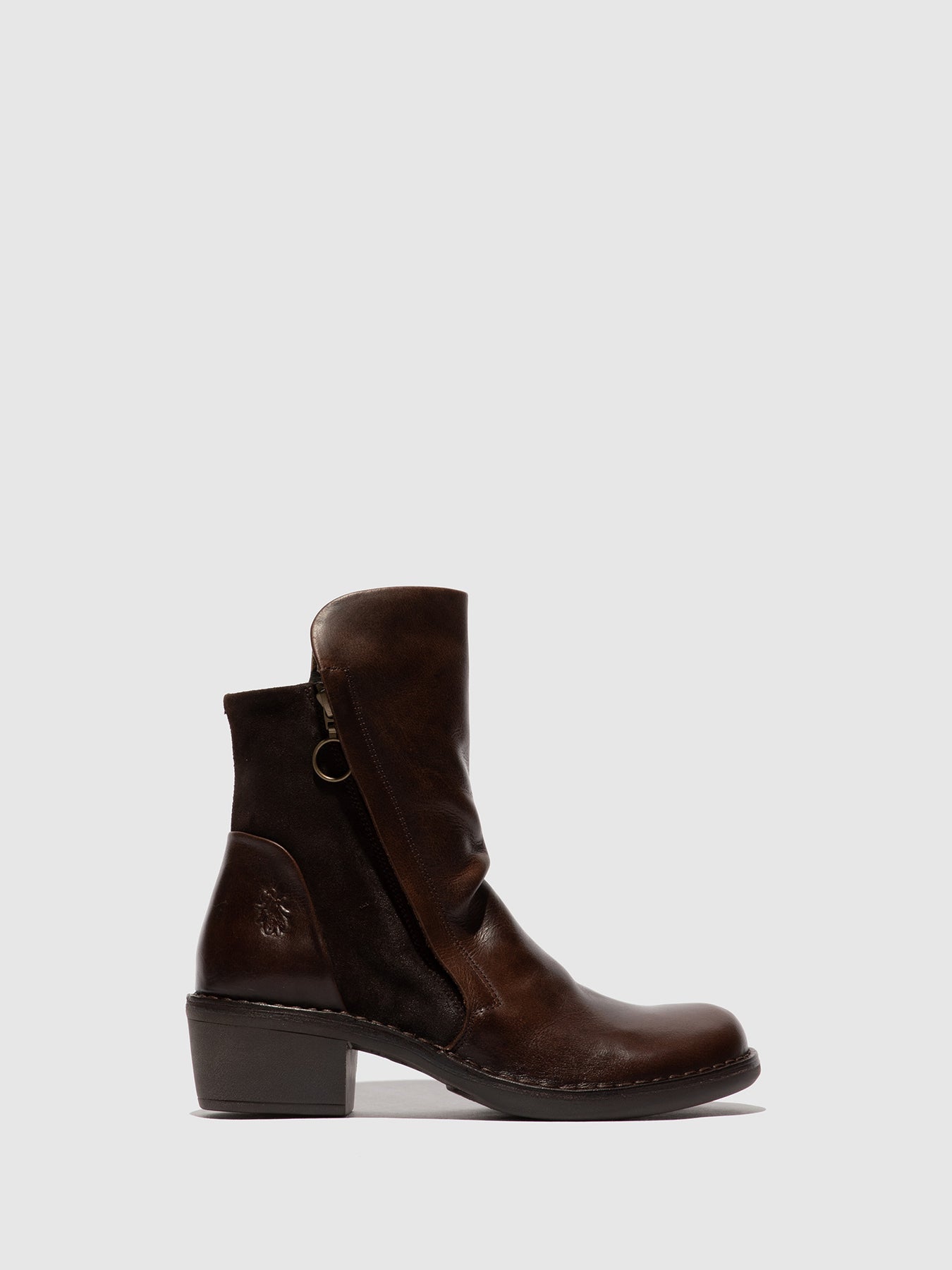 Rug/Oilsuede Dk Brown/Expresso Fly London Zip Up Boots Women\'s Ankle Boots | 784320ZVF
