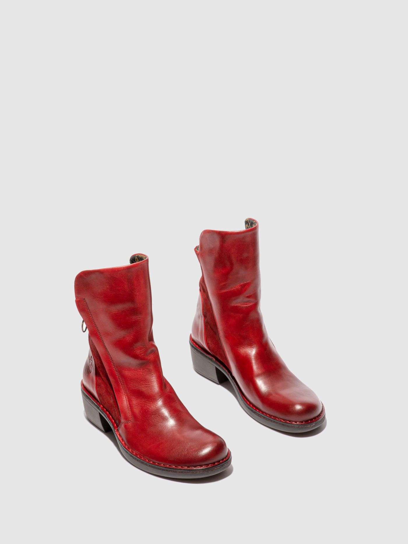 Rug/Oilsuede Red Fly London Zip Up Boots Women's Ankle Boots | 930152BTE
