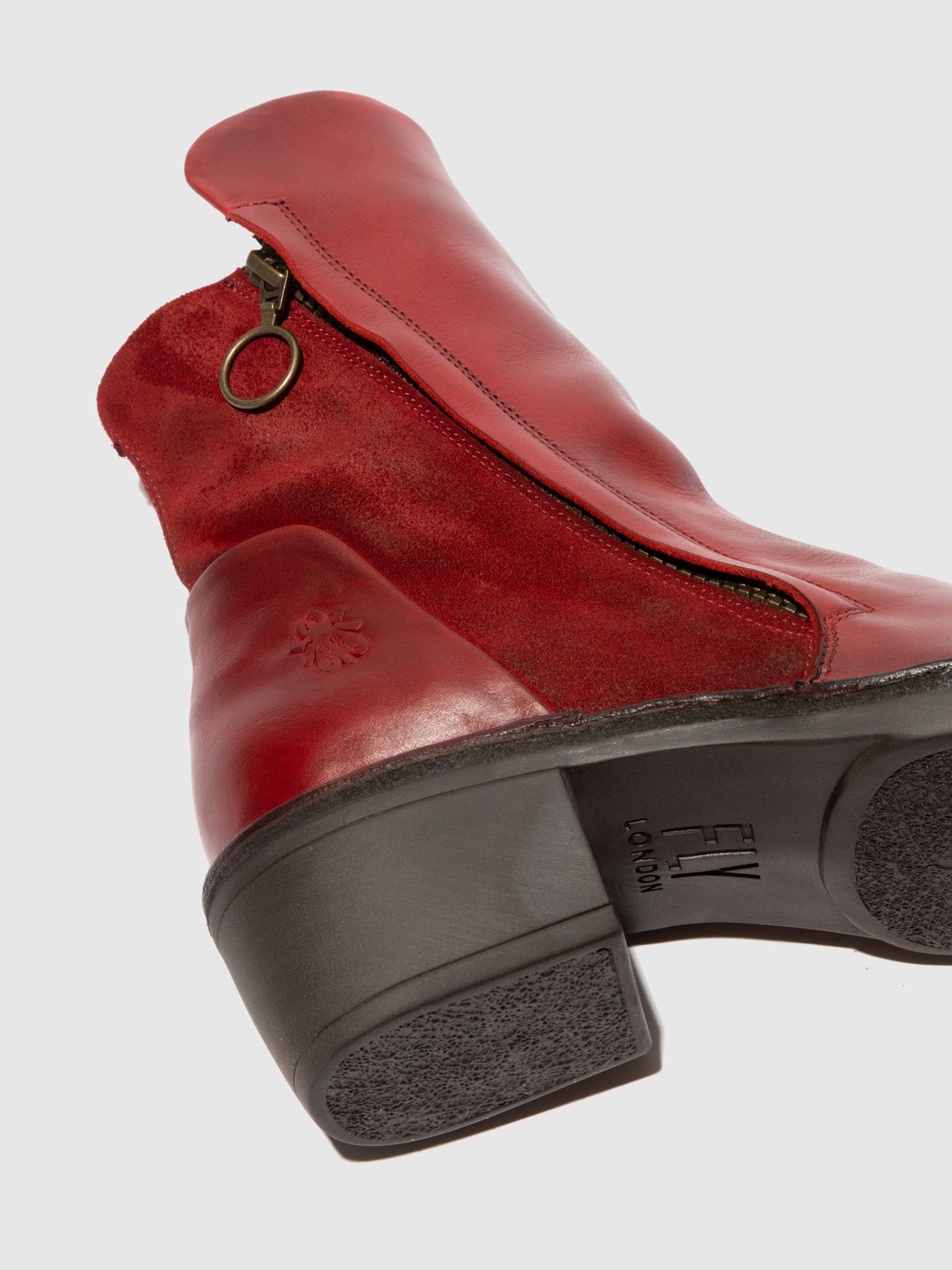 Rug/Oilsuede Red Fly London Zip Up Boots Women's Ankle Boots | 930152BTE