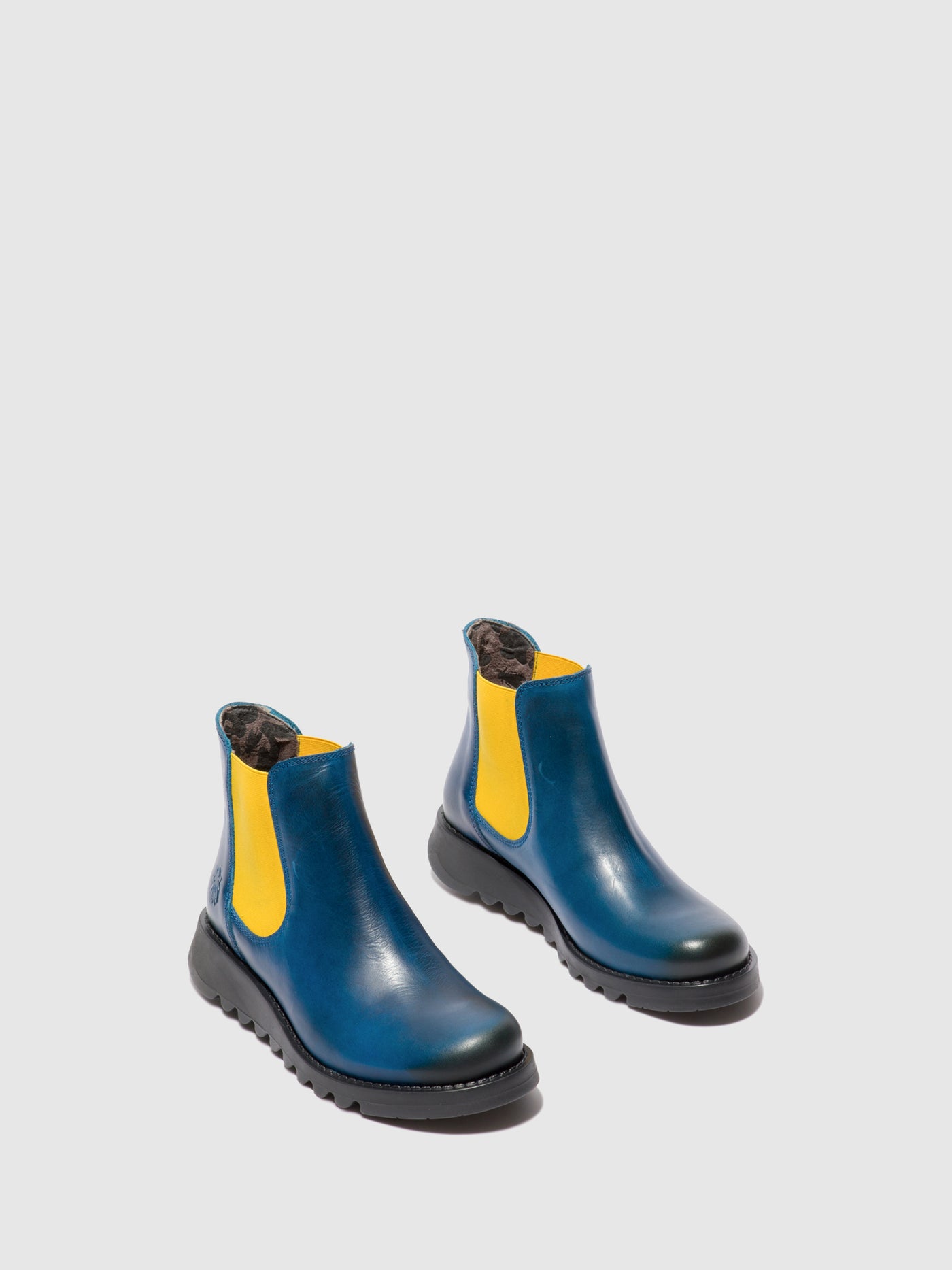 Rug Royal Blue (Mustard Elastic) Fly London Chelsea Boots Women's Ankle Boots | 089372TJK