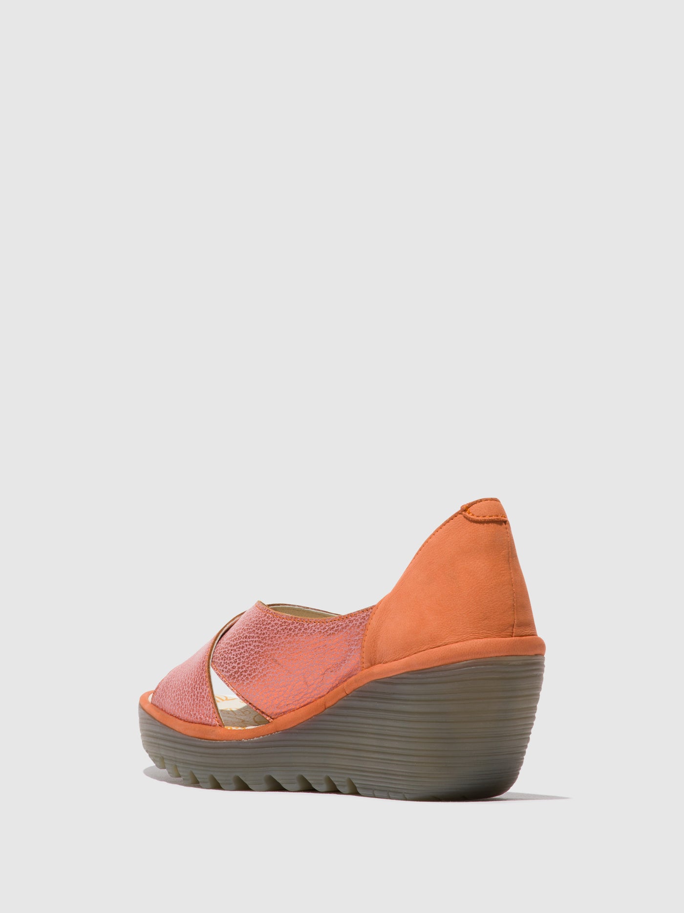 Salmon/Peach Fly London Crossover Sandals Women's Sandals | 924530LMV