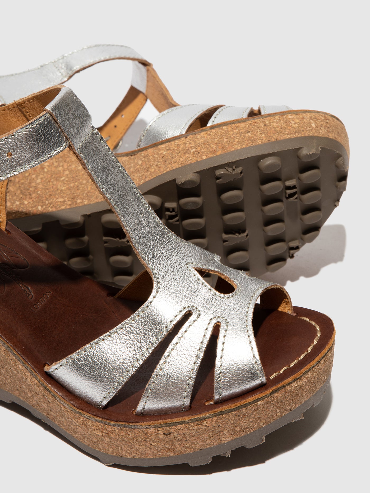 Silver Fly London T-Strap Sandals Women's Sandals | 512376UGZ