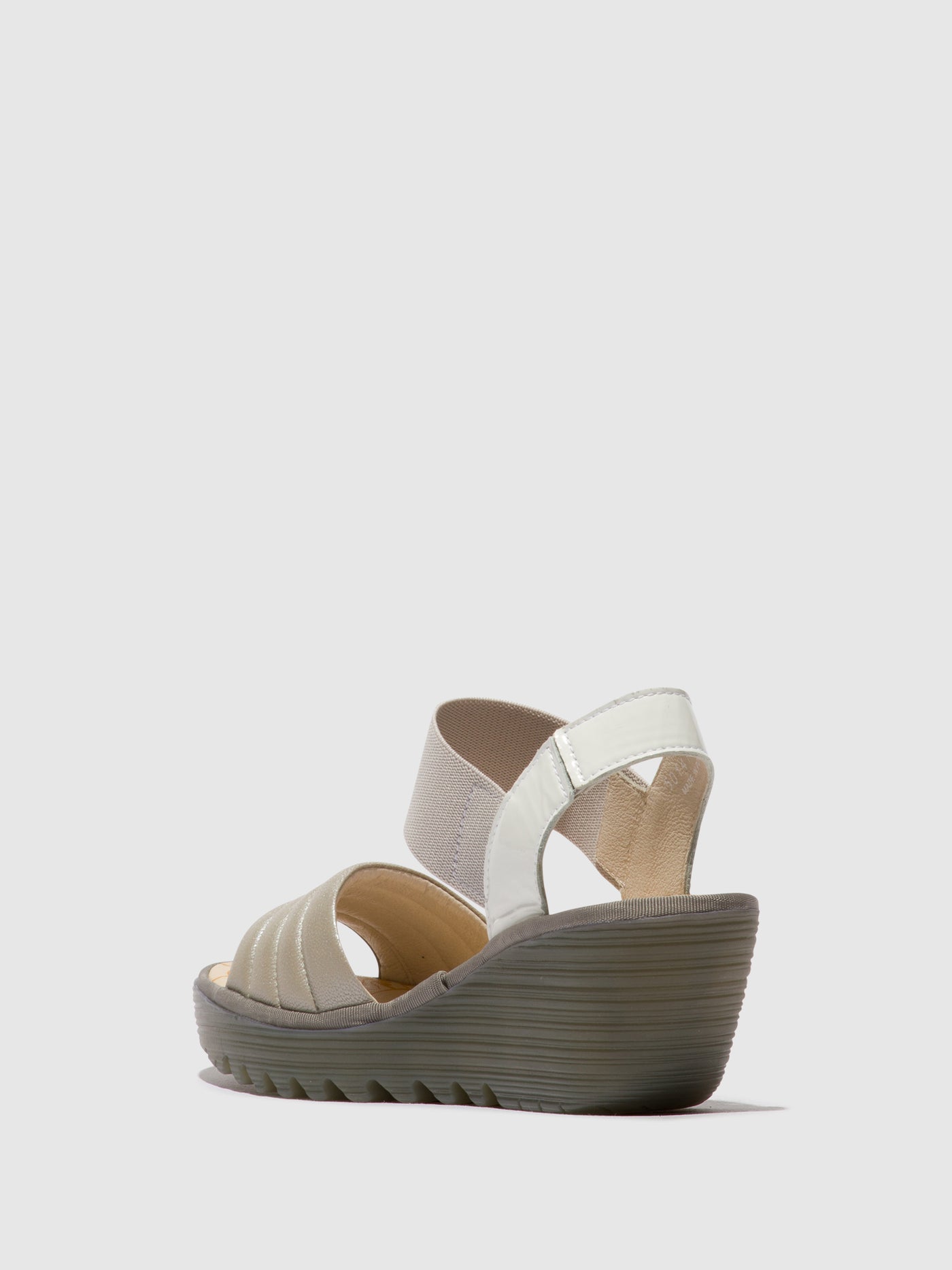 Silver/Offwhite Fly London Sling-Back Sandals Women's Sandals | 523681RPT