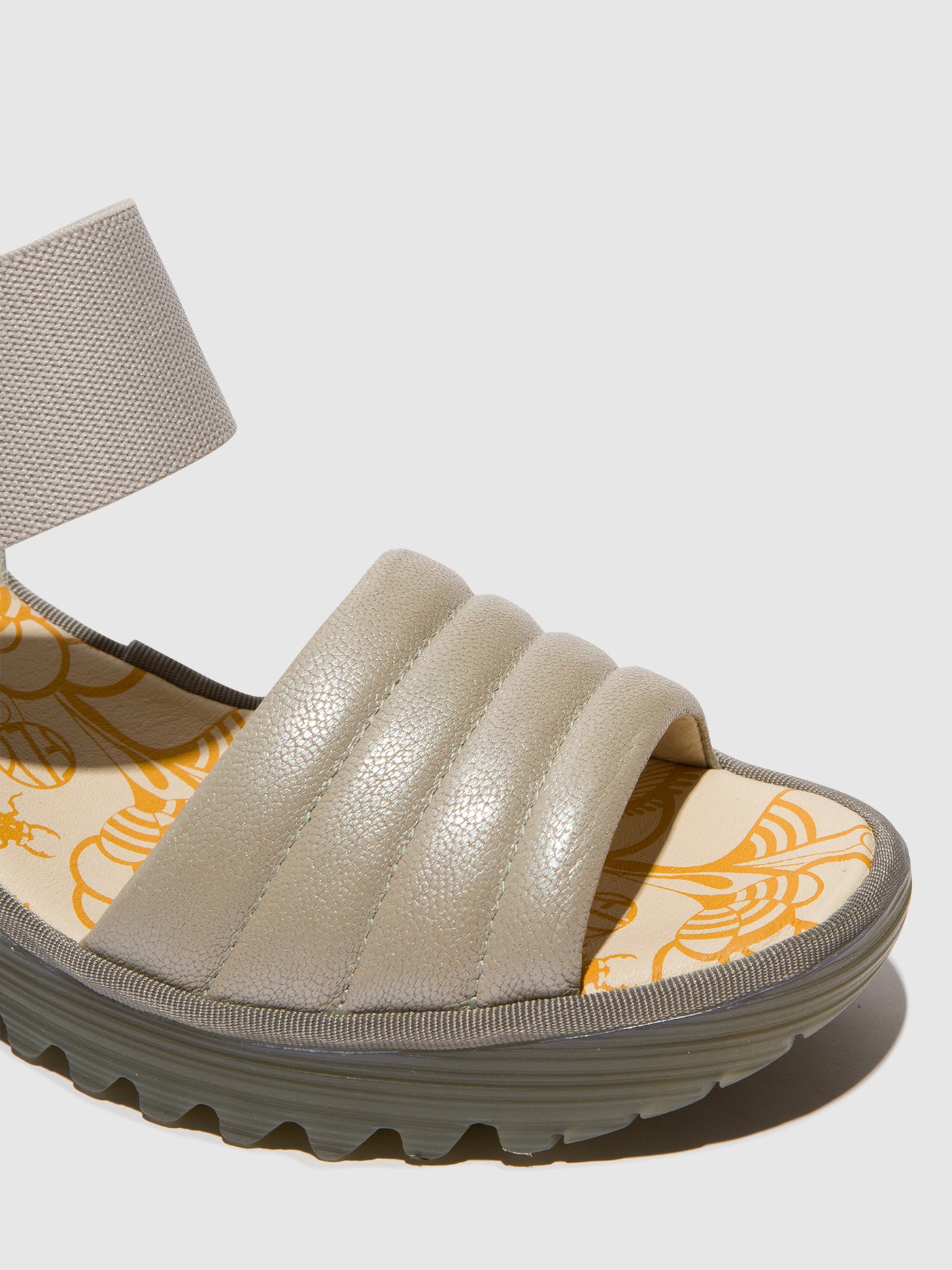 Silver/Offwhite Fly London Sling-Back Sandals Women's Sandals | 523681RPT