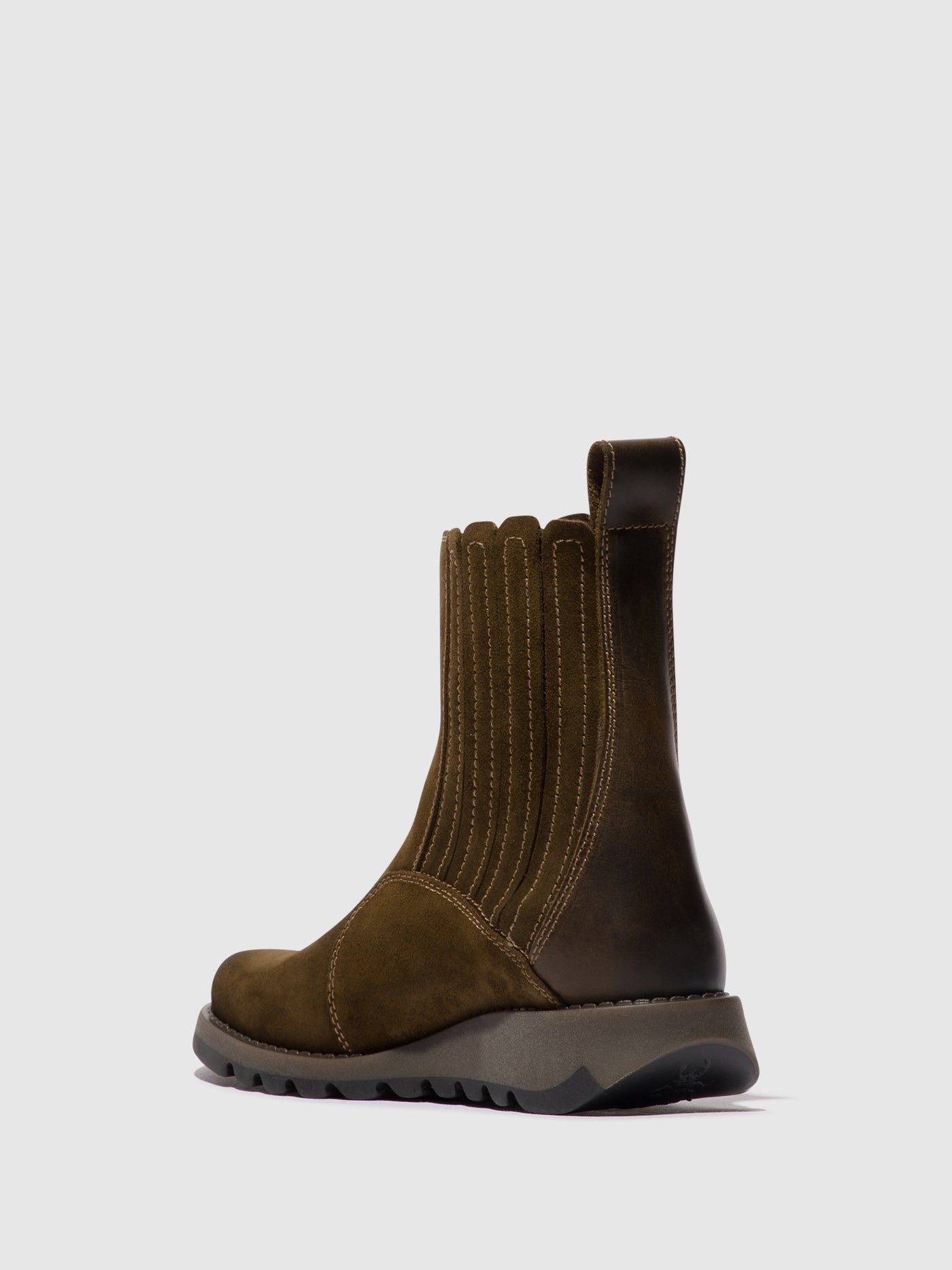 Sludge/Olive Fly London Zip Up Boots Women's Ankle Boots | 092514VMU