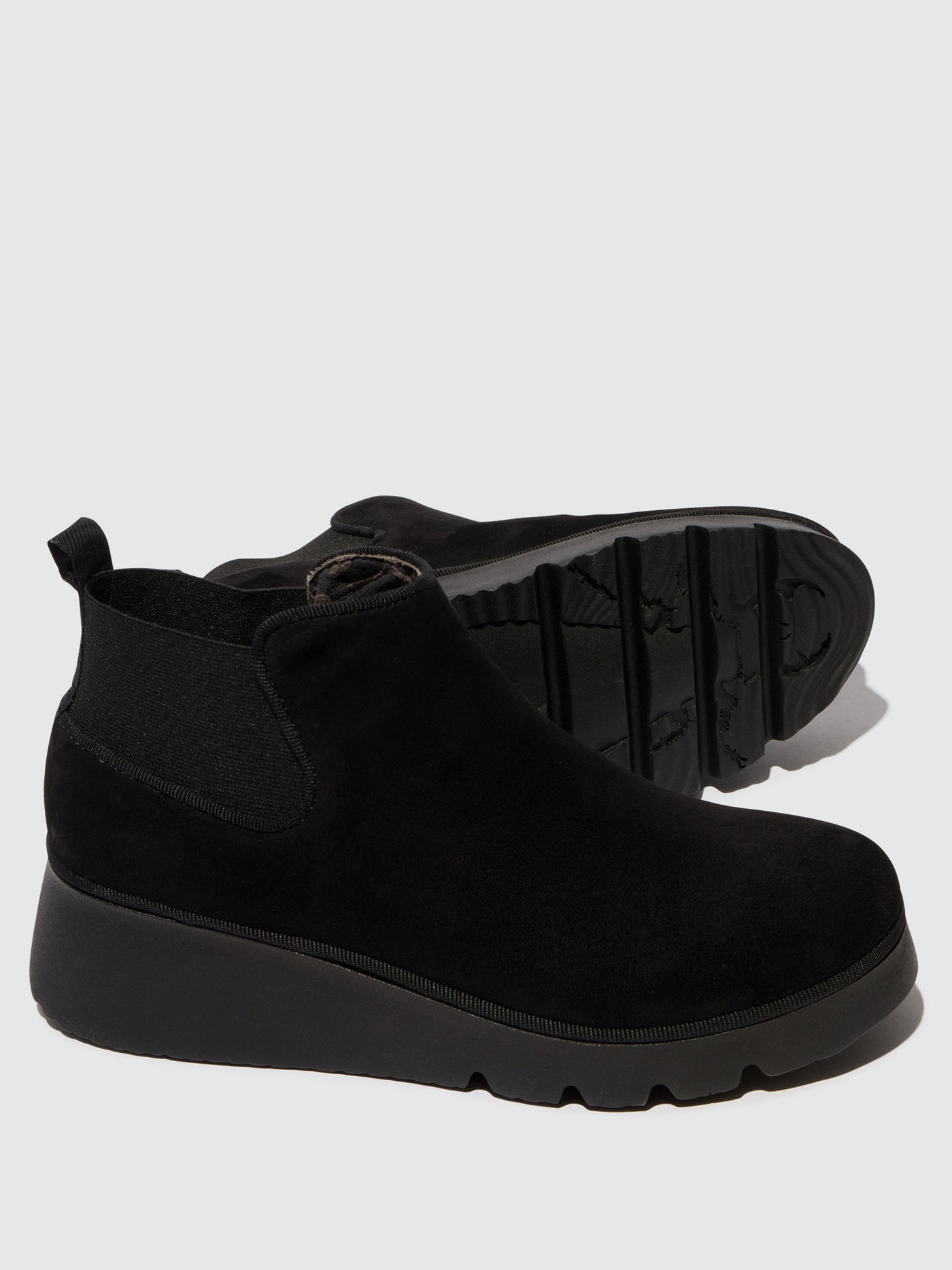 Suede Black Fly London Elasticated Women's Ankle Boots | 759641HDO