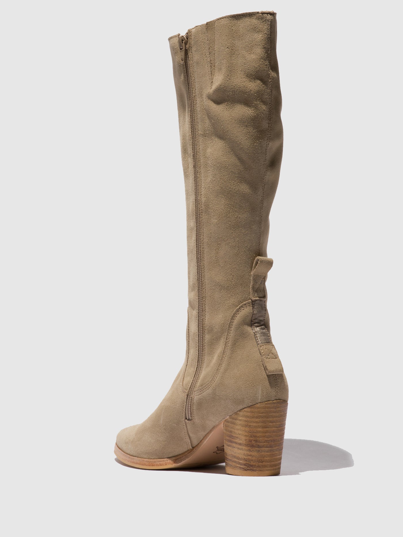 Suede Creme Fly London Zip Up Boots Women's Boots | 952471LYK