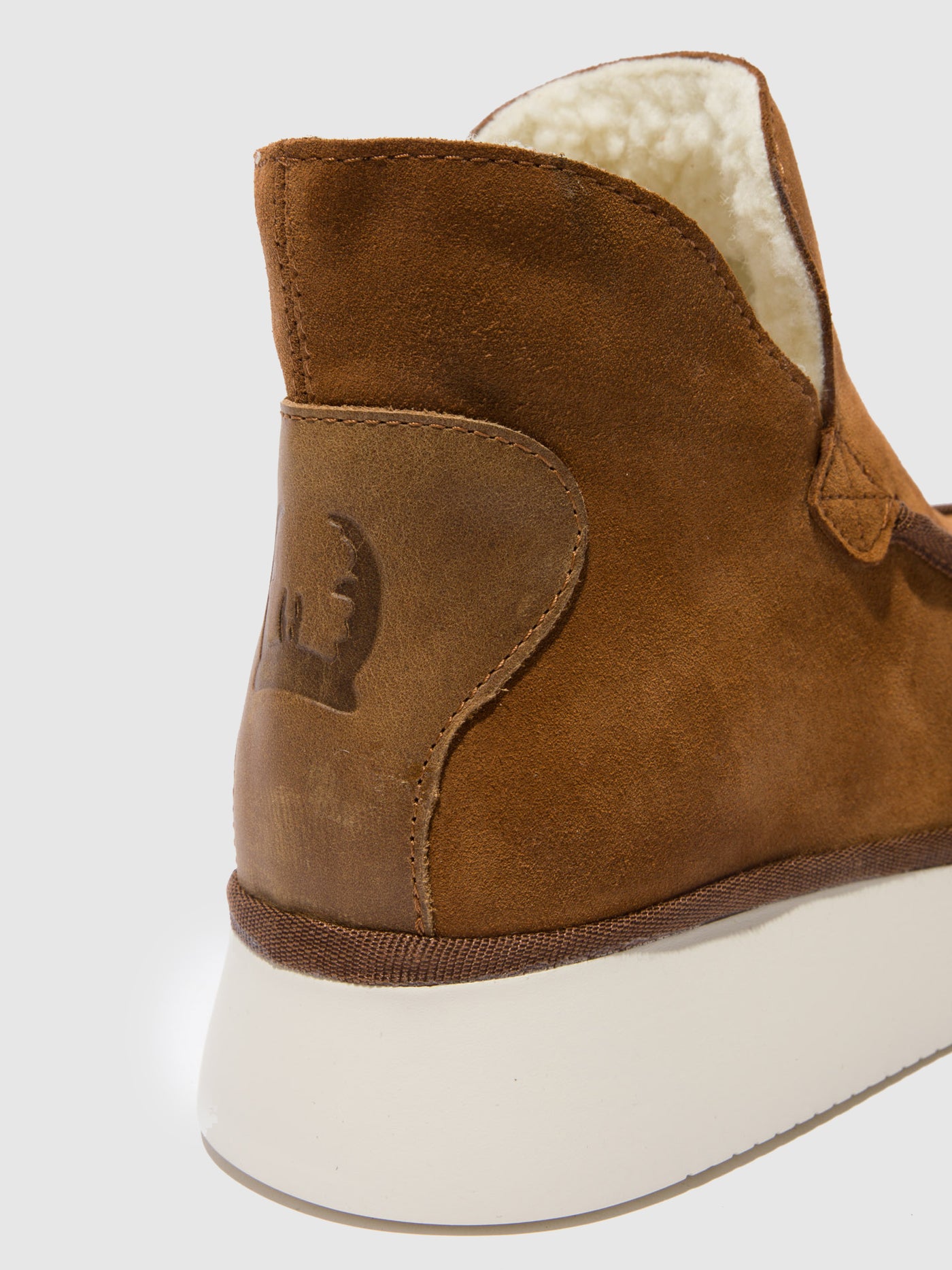 Suede/Rug Cognac Fly London Round Toe Women's Ankle Boots | 804596BOL