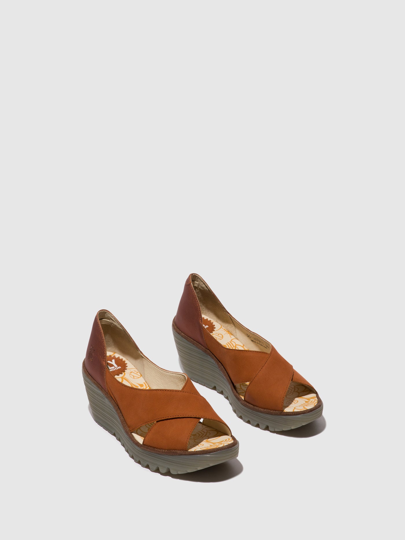 Tan/Copper Fly London Crossover Sandals Women's Sandals | 732418JPO
