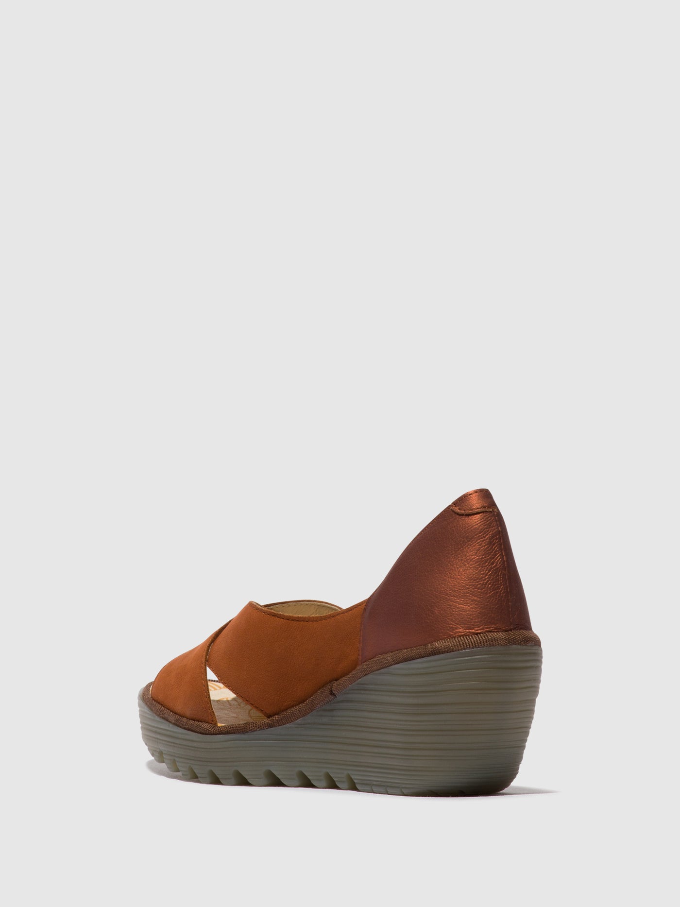 Tan/Copper Fly London Crossover Sandals Women's Sandals | 732418JPO