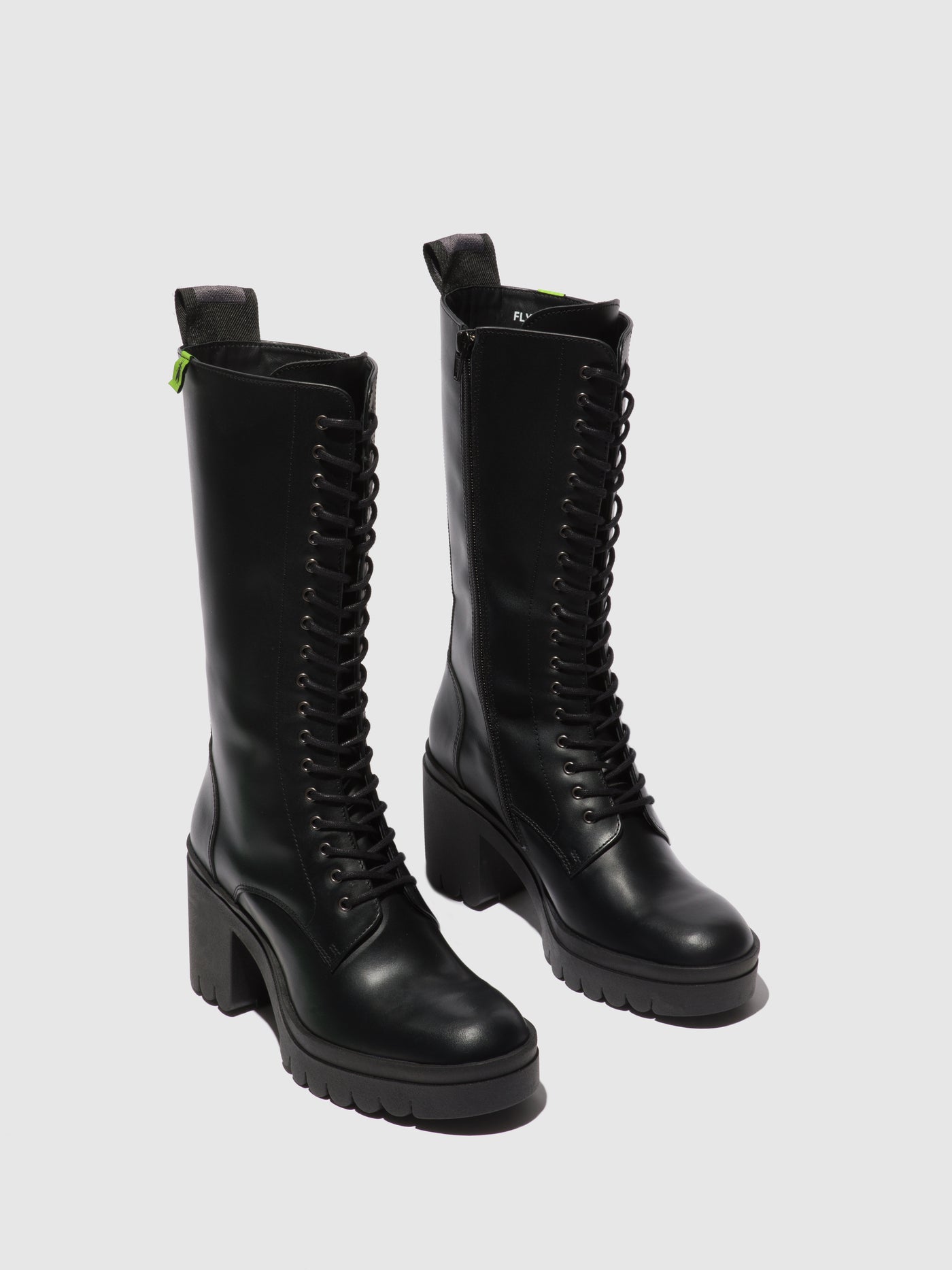 Tunder Black (Black Sole) Fly London Lace-up Boots Women's Boots | 782061DBQ