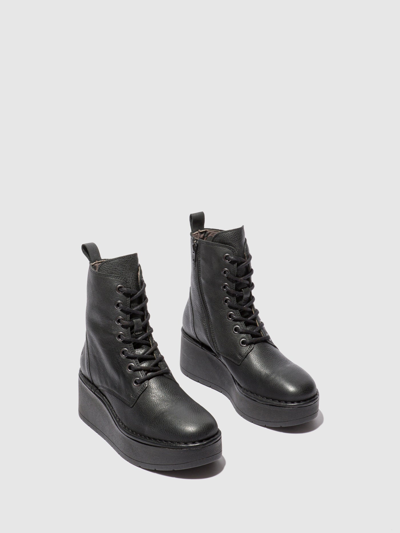 Verona Black Fly London Lace-up Boots Women's Ankle Boots | 480156XDP