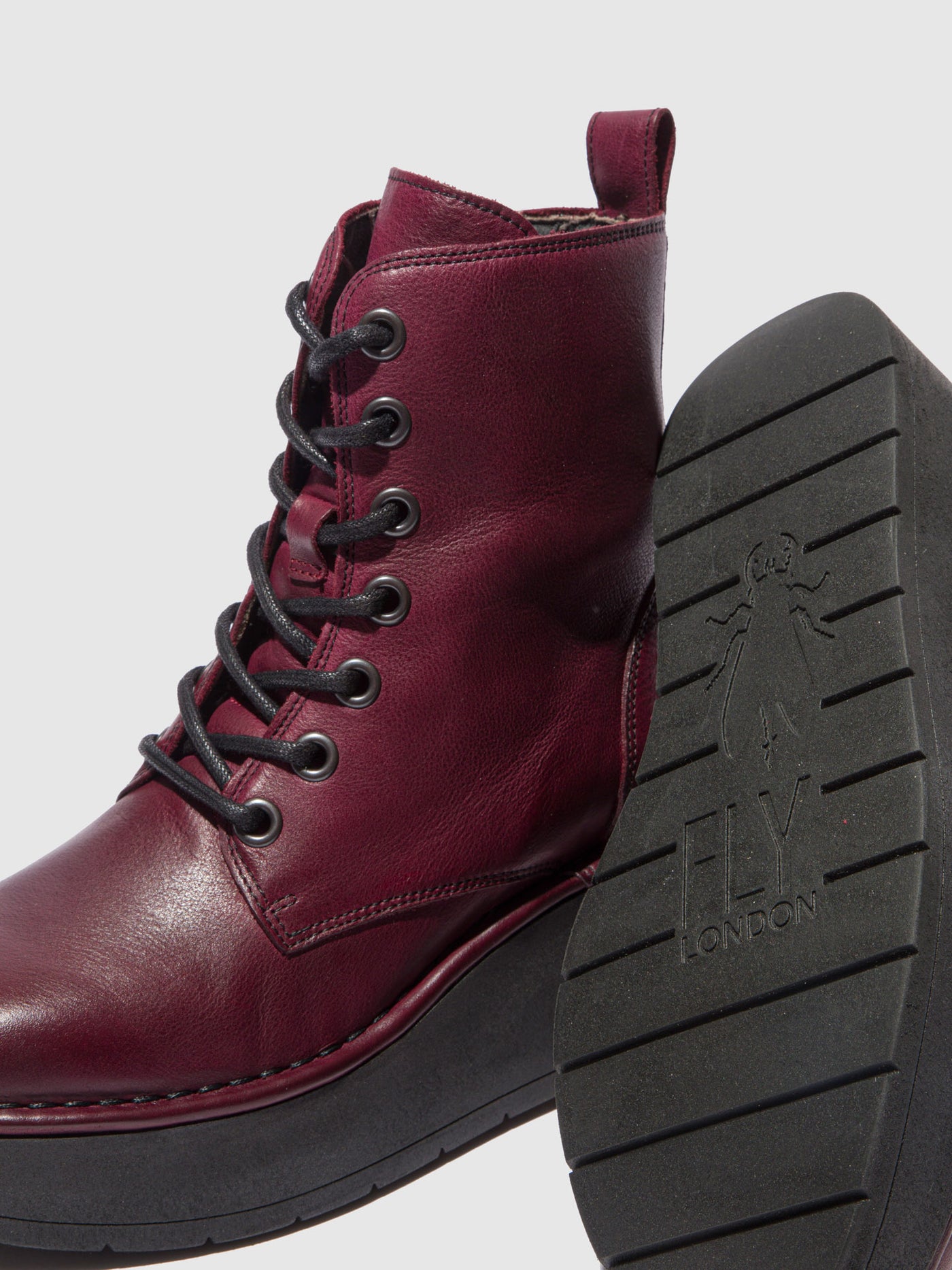 Verona Wine Fly London Lace-up Boots Women's Ankle Boots | 869314QXT