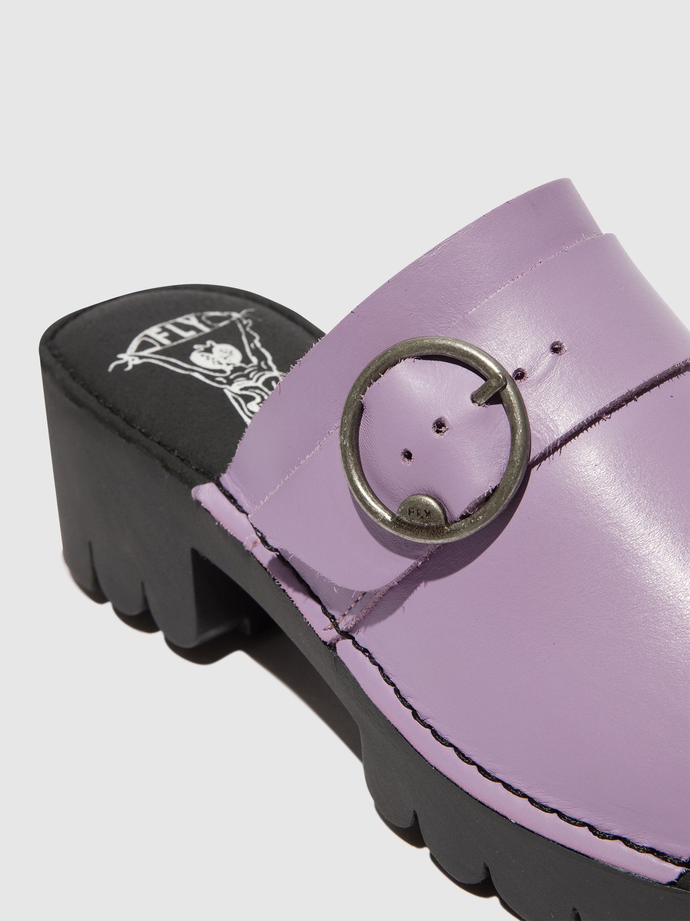 Violet Fly London Buckle Women's Mules | 254837ZQK