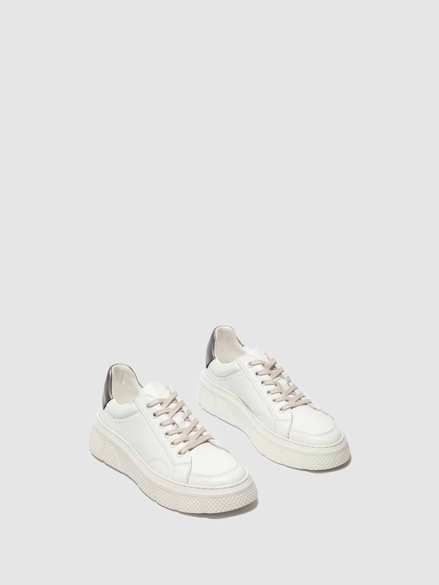 White Fly London Lace-up Women's Sneakers | 765802IKN