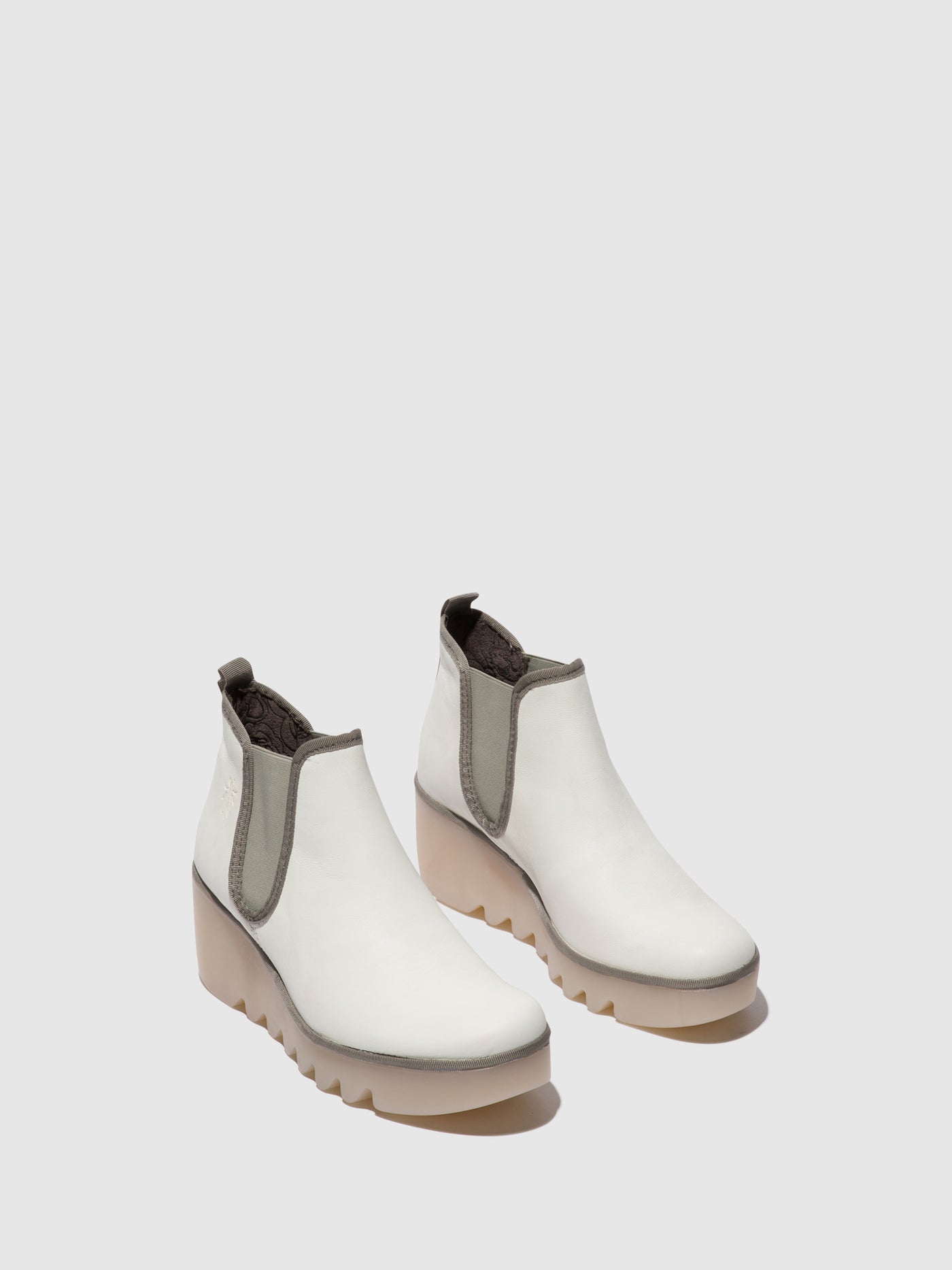 White (Milky Sole) Fly London Chelsea Boots Women's Ankle Boots | 109376ZDW