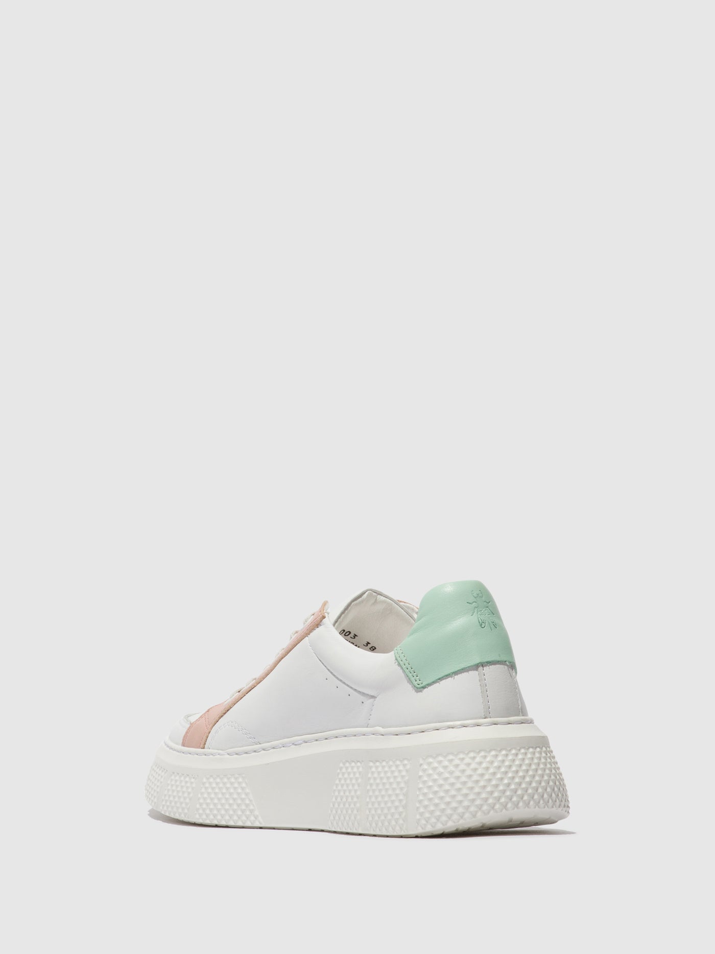 White/Nude/Mynt Fly London Lace-up Men's Sneakers | 983724AFU